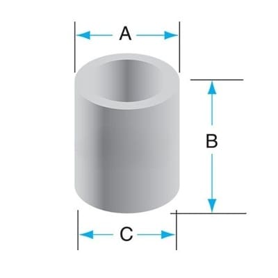 Tiegel aus Bornitrid Zylinderform-HM