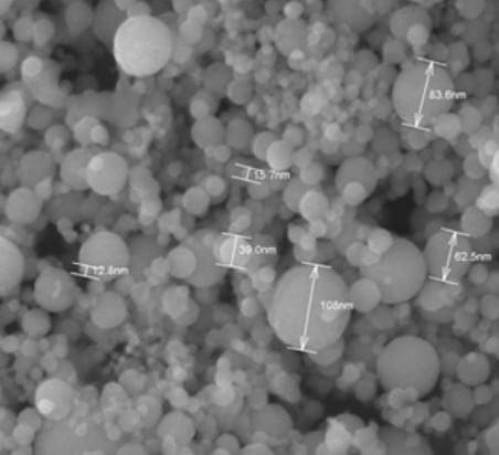 Aluminiumoxid-Nanokügelchen-Pulver SEM